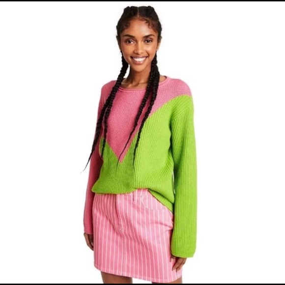Victor Glemaud | Sweaters | Nwt Victor Glemaud X Target Pink And Green Sweater | Poshmark